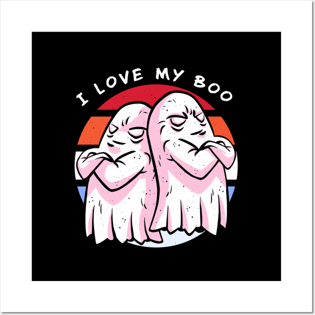 I Love My Boo Halloween Design Wall Art by UNDERGROUNDROOTS